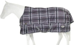 Pessoa Alpine Plaid Turnout Blanket -Horse Care Supply Store alpine plaid blanket black clay 465595 pessoa 57696.1664587716