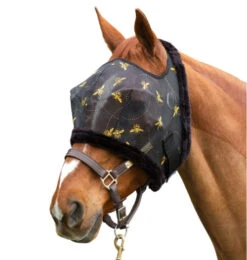 Bee Mine Fly Mask -Horse Care Supply Store bee fly mask fleece side mackey 44275.1644094552