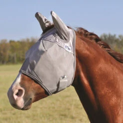 Cashel Crusader Fly Masks -Horse Care Supply Store crusader fly mask ears grey cashel 74491.1658949887