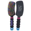 Professional's Choice Tail Tamer Curved Handle Rainbow Brush -Horse Care Supply Store curved handle rainbow brush front back 909 RNBW pro choice 34281.1658170116