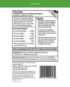 Succeed Digestive Conditioning Granules -Horse Care Supply Store granules label 71996.1650562452